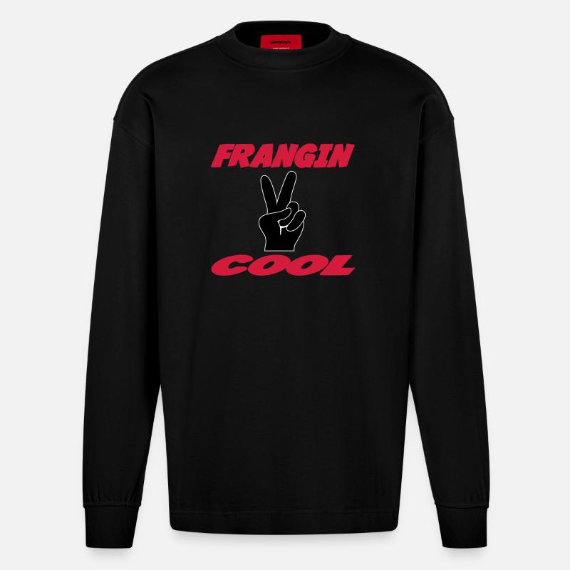 FRANGIN COOL - Manches longues bio épais oversize fabriqué en UE - SOLID BLACK
