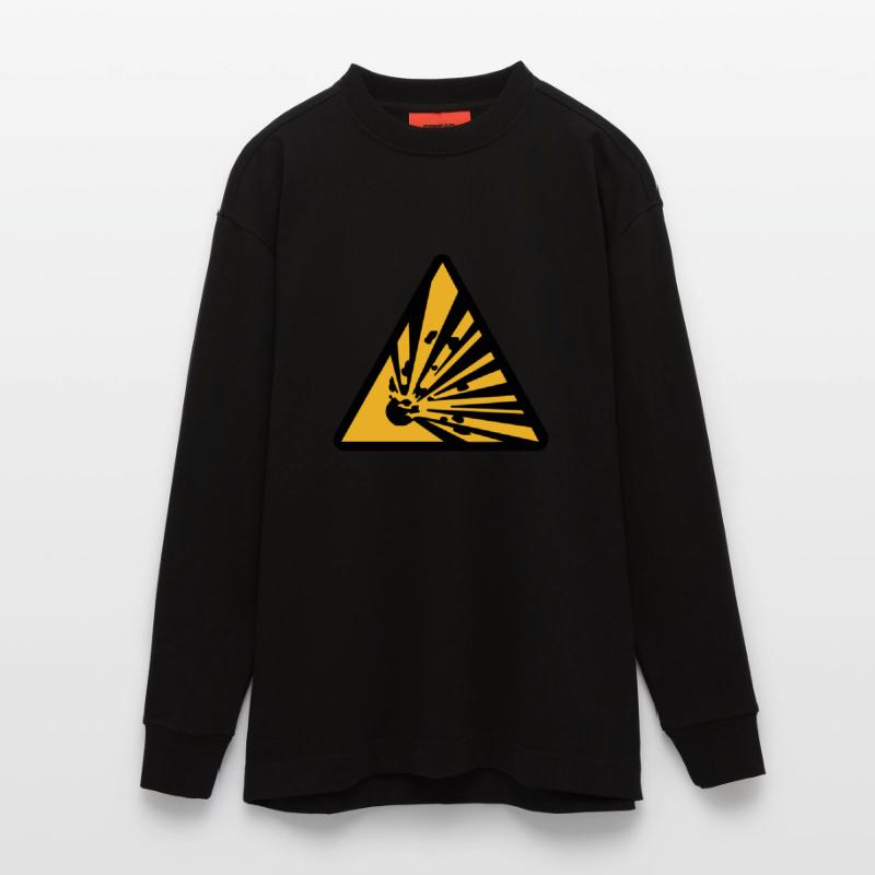 exploding Heavyweight Oversized Organic Longsleeve Shirt Made in EU