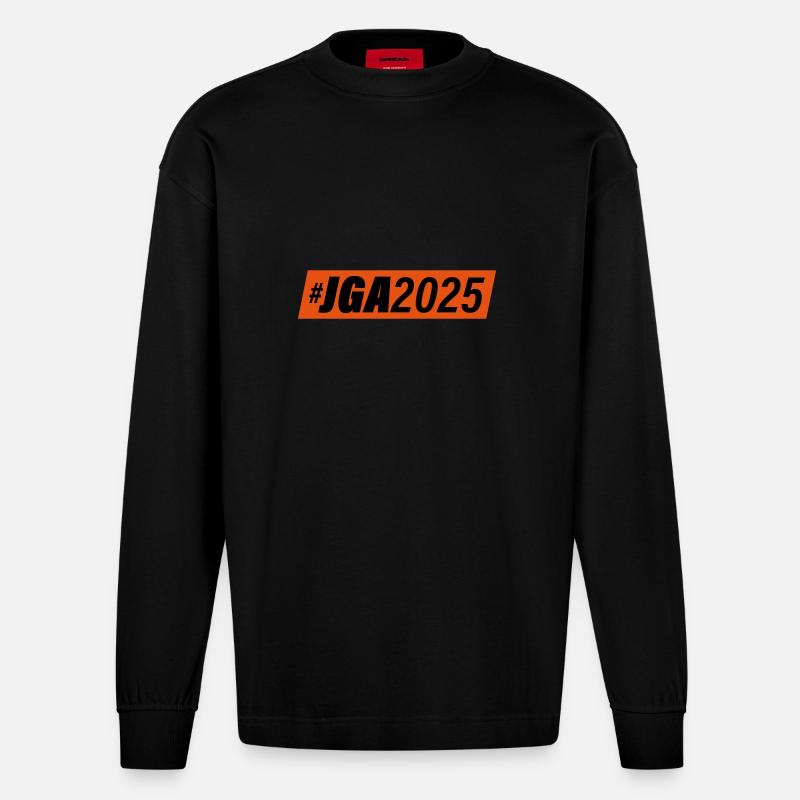 Jga 2025 Junggesellenabschied - Heavyweight Oversized Organic Langarmshirt Made in EU - SOLID BLACK