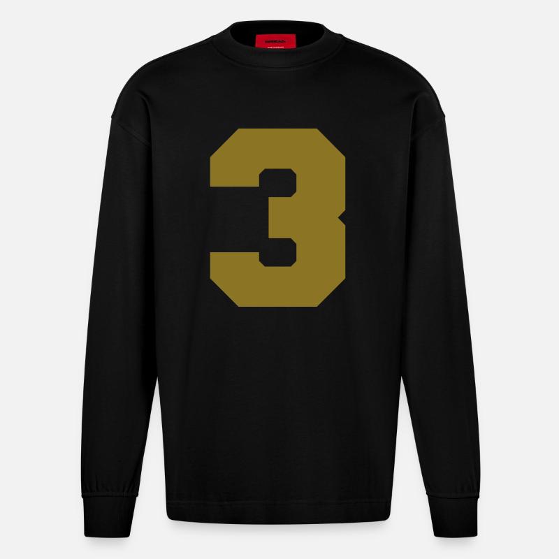 3 - Heavyweight Oversized Organic Langarmshirt Made in EU - SOLID BLACK