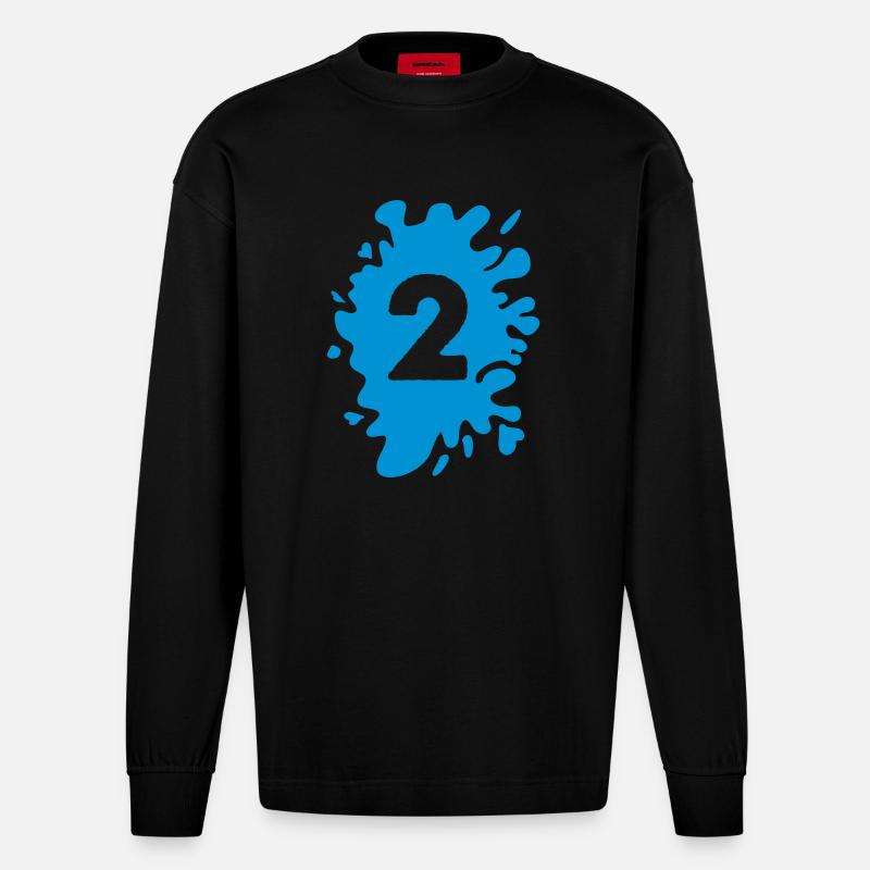 Klecks 2 - Heavyweight Oversized Organic Langarmshirt Made in EU - SOLID BLACK