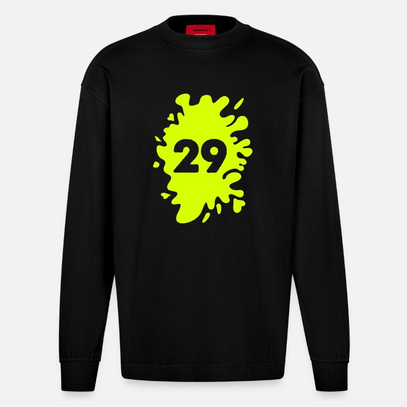 Klecks 29 - Heavyweight Oversized Organic Langarmshirt Made in EU - SOLID BLACK