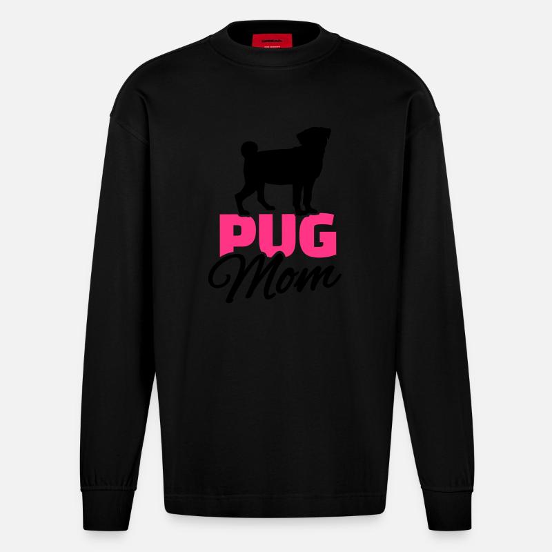 Mops - Heavyweight Oversized Organic Langarmshirt Made in EU - SOLID BLACK