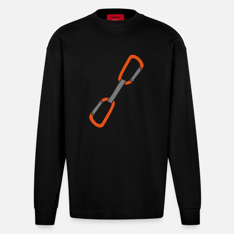 Expressschlinge - Heavyweight Oversized Organic Langarmshirt Made in EU - SOLID BLACK