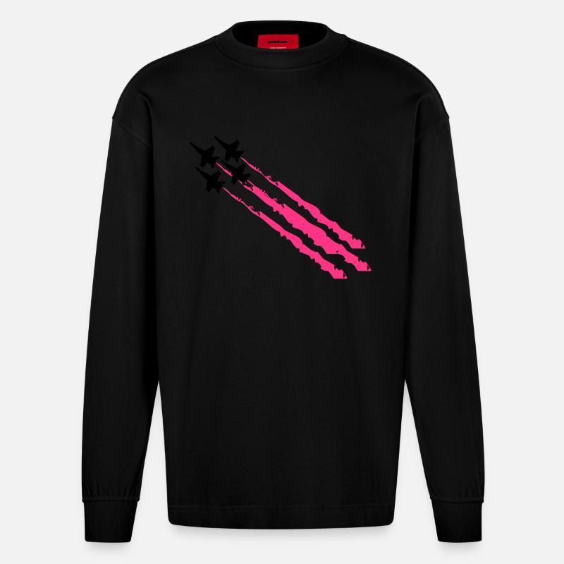 Tornados - Heavyweight Oversized Organic Langarmshirt Made in EU - SOLID BLACK