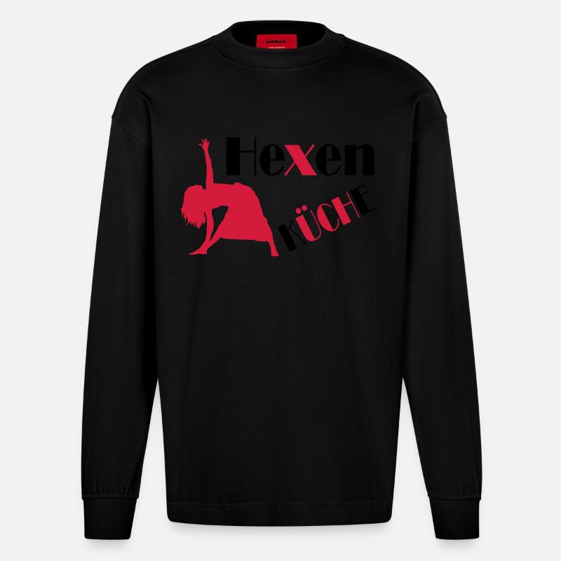 cuire à feu - Manches longues bio épais oversize fabriqué en UE - SOLID BLACK