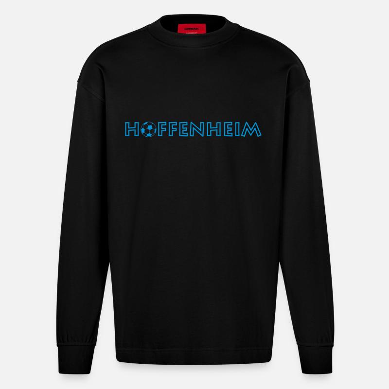 hoffenheim - Heavyweight Oversized Organic Langarmshirt Made in EU - SOLID BLACK