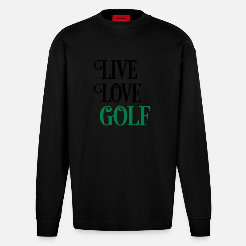 Golf - Heavyweight Oversized Organic Langarmshirt Made in EU - SOLID BLACK