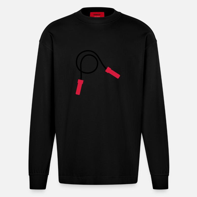 Springseil - Heavyweight Oversized Organic Langarmshirt Made in EU - SOLID BLACK