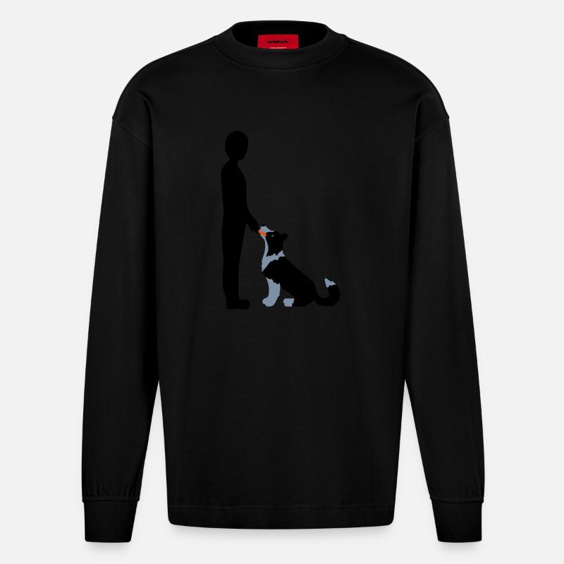 Obedience 3 - Manches longues bio épais oversize fabriqué en UE - SOLID BLACK