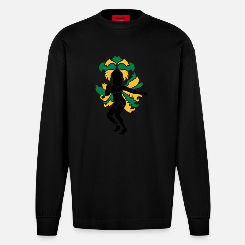 Samba - Heavyweight Oversized Organic Langarmshirt Made in EU - SOLID BLACK