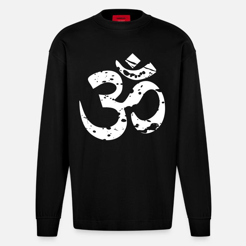 OM - Heavyweight Oversized Organic Langarmshirt Made in EU - SOLID BLACK