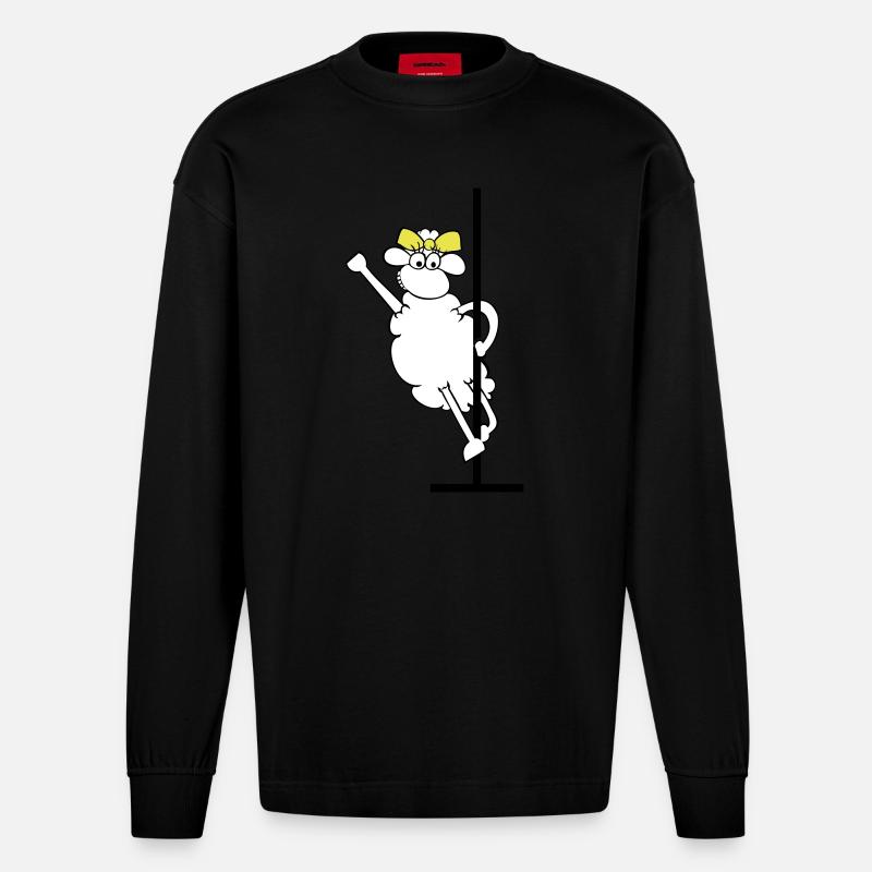poleschaf - Heavyweight Oversized Organic Langarmshirt Made in EU - SOLID BLACK