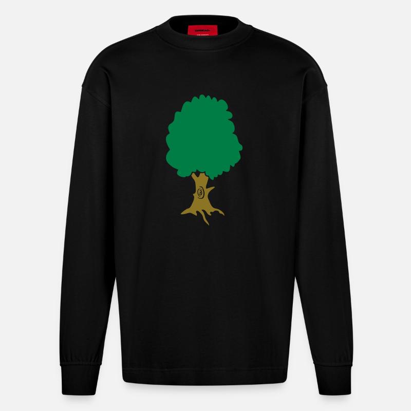 baum - Manches longues bio épais oversize fabriqué en UE - SOLID BLACK