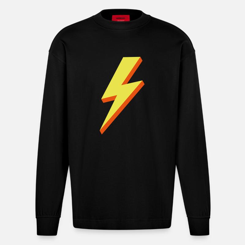 blitz2 - Heavyweight Oversized Organic Langarmshirt Made in EU - SOLID BLACK