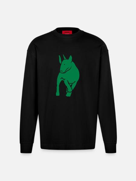 bully_inmotion - Heavyweight Oversized Organic Longsleeve Shirt Made in EU - SOLID BLACK