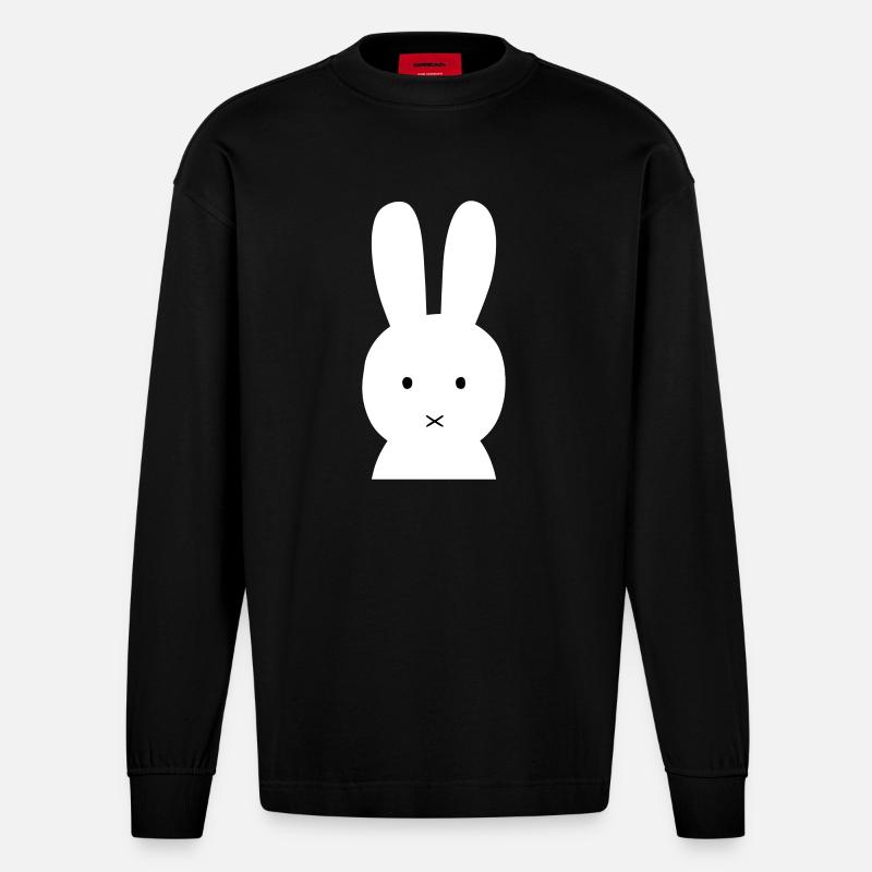 Hase - Heavyweight Oversized Organic Langarmshirt Made in EU - SOLID BLACK