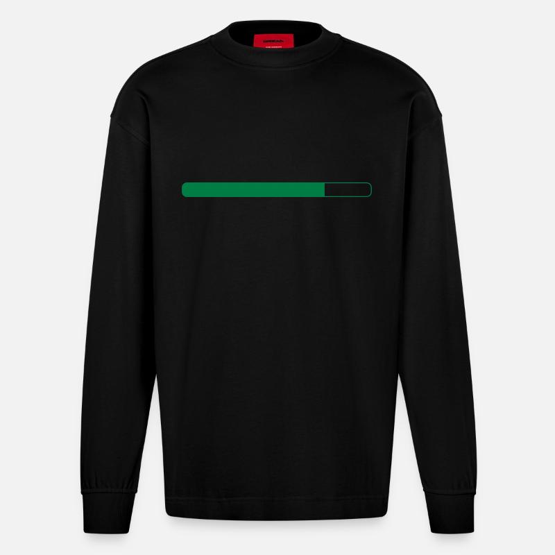 Loading, Download - Heavyweight Oversized Organic Longsleeve Shirt Made in EU - SOLID BLACK