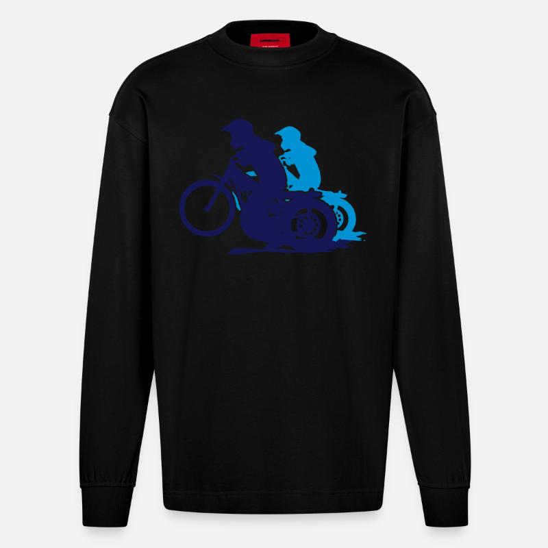 Speedway - Heavyweight Oversized Organic Langarmshirt Made in EU - SOLID BLACK