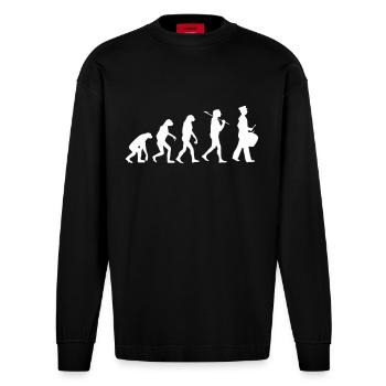 Fanfare de caisse Evolution - Manches longues bio épais oversize fabriqué en UE - SOLID BLACK - Devant