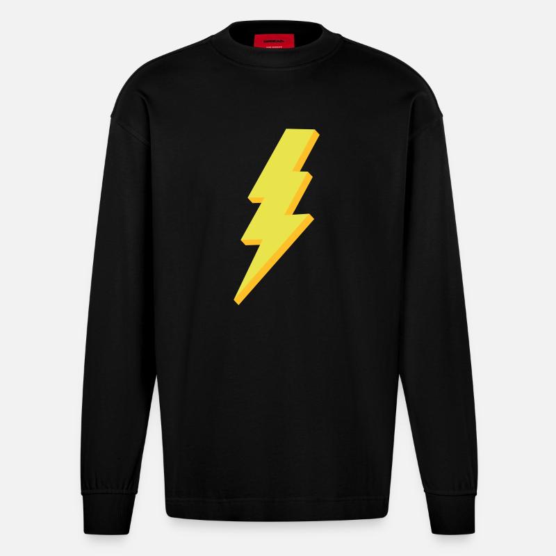 blitz3 - Heavyweight Oversized Organic Langarmshirt Made in EU - SOLID BLACK