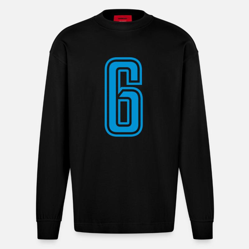 6 - Heavyweight Oversized Organic Langarmshirt Made in EU - SOLID BLACK
