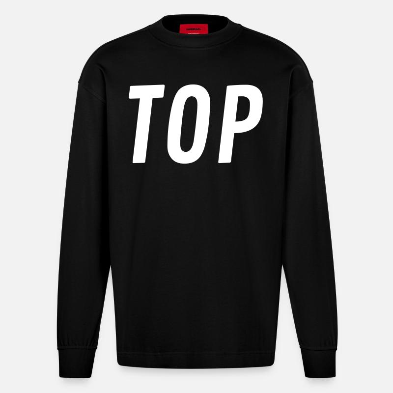 Top oder Bottom - Heavyweight Oversized Organic Langarmshirt Made in EU - SOLID BLACK