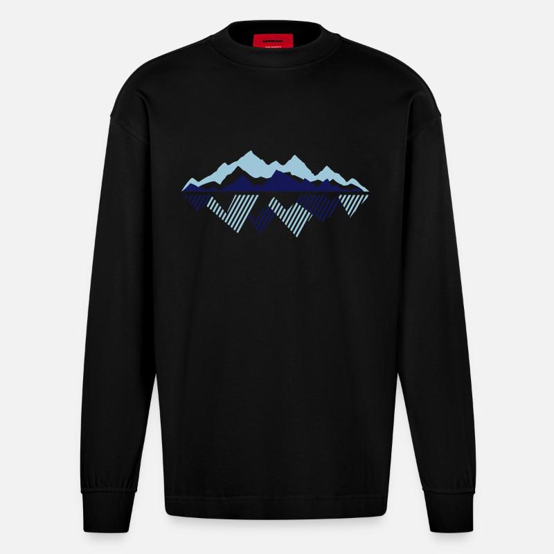 Tauern - Heavyweight Oversized Organic Langarmshirt Made in EU - SOLID BLACK