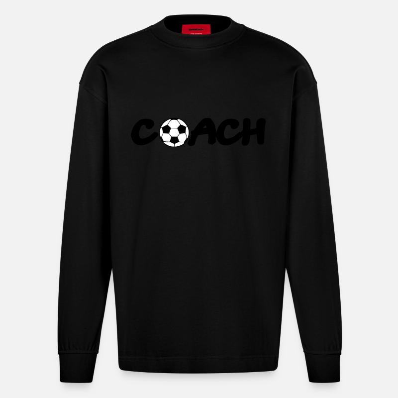 coach - Heavyweight Oversized Organic Langarmshirt Made in EU - SOLID BLACK