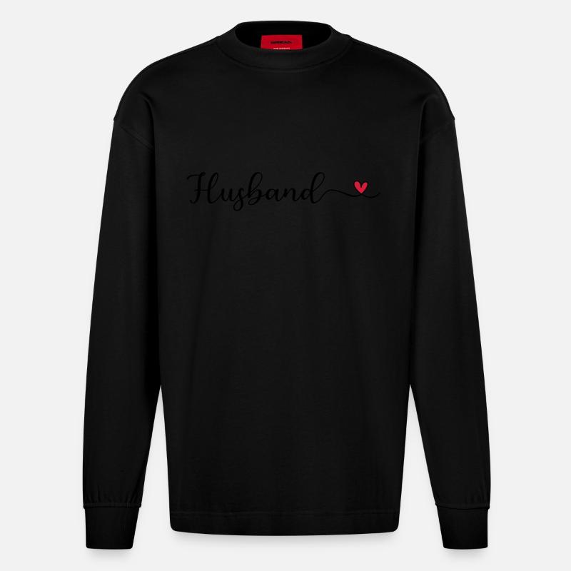 Ehemann - Heavyweight Oversized Organic Langarmshirt Made in EU - SOLID BLACK