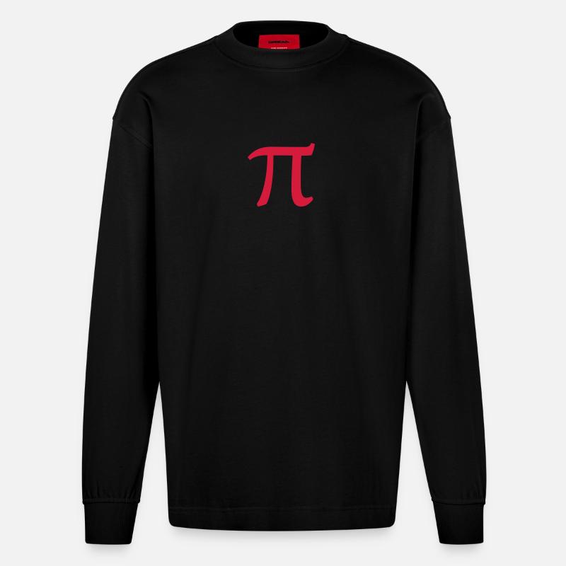 Pi 3 - Heavyweight Oversized Organic Langarmshirt Made in EU - SOLID BLACK