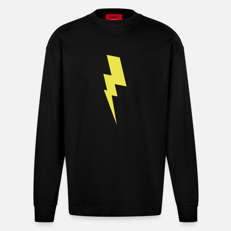Blitz - Heavyweight Oversized Organic Langarmshirt Made in EU - SOLID BLACK