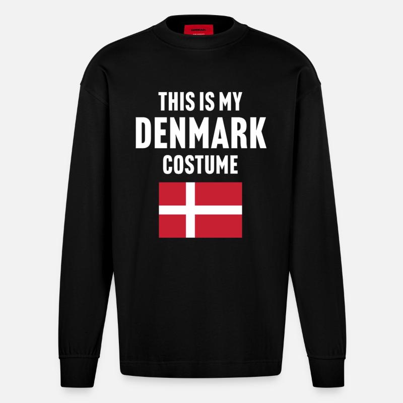 C’est mon costume du Danemark - Manches longues bio épais oversize fabriqué en UE - SOLID BLACK