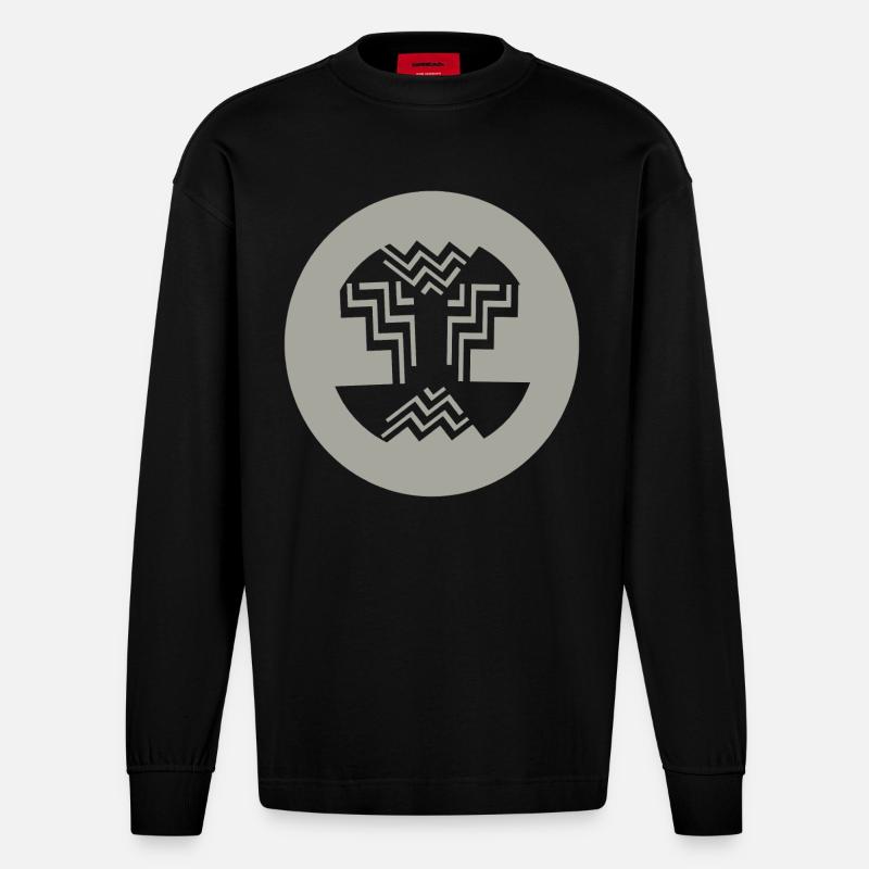 Conception circulaire-intérieure - Manches longues bio épais oversize fabriqué en UE - SOLID BLACK