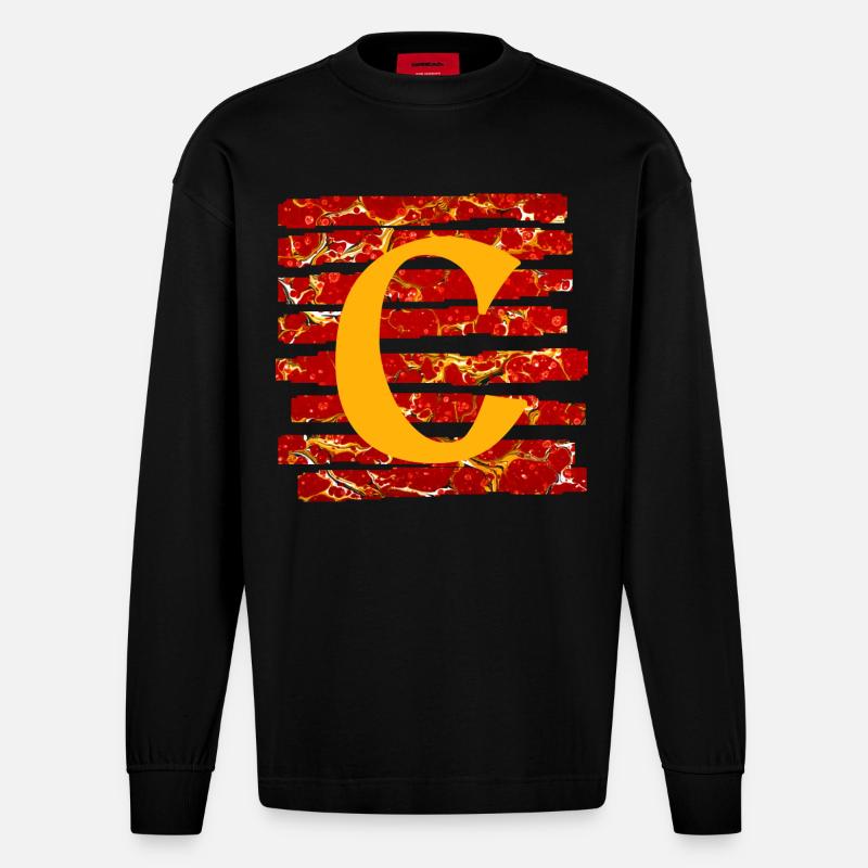 bande e 232 c - Manches longues bio épais oversize fabriqué en UE - SOLID BLACK