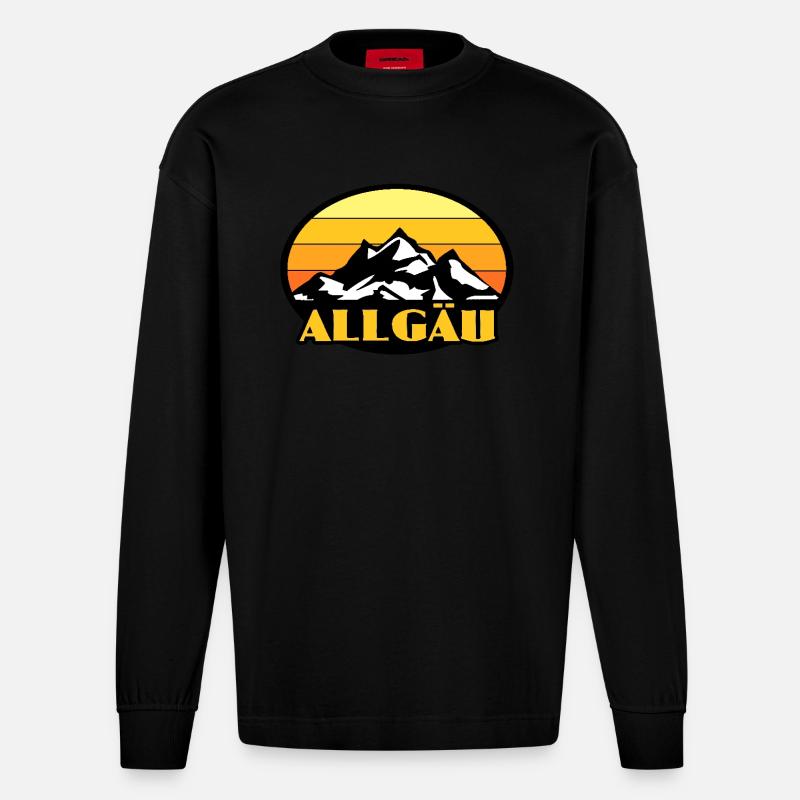 Allgäu - Heavyweight Oversized Organic Langarmshirt Made in EU - SOLID BLACK