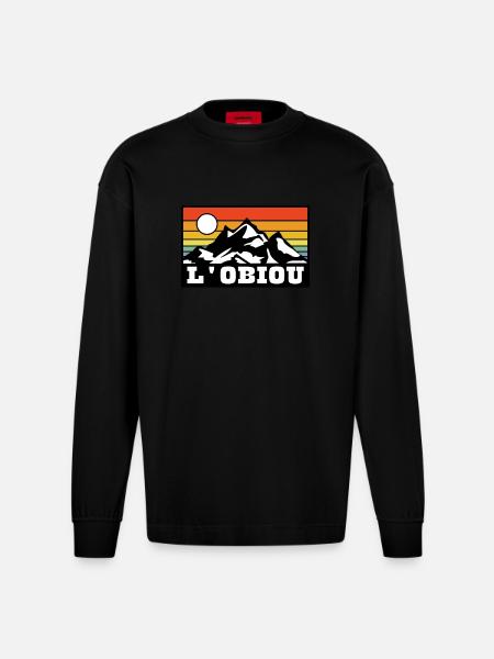 Obiou L'Obiou - Heavyweight Oversized Organic Longsleeve Shirt Made in EU - SOLID BLACK