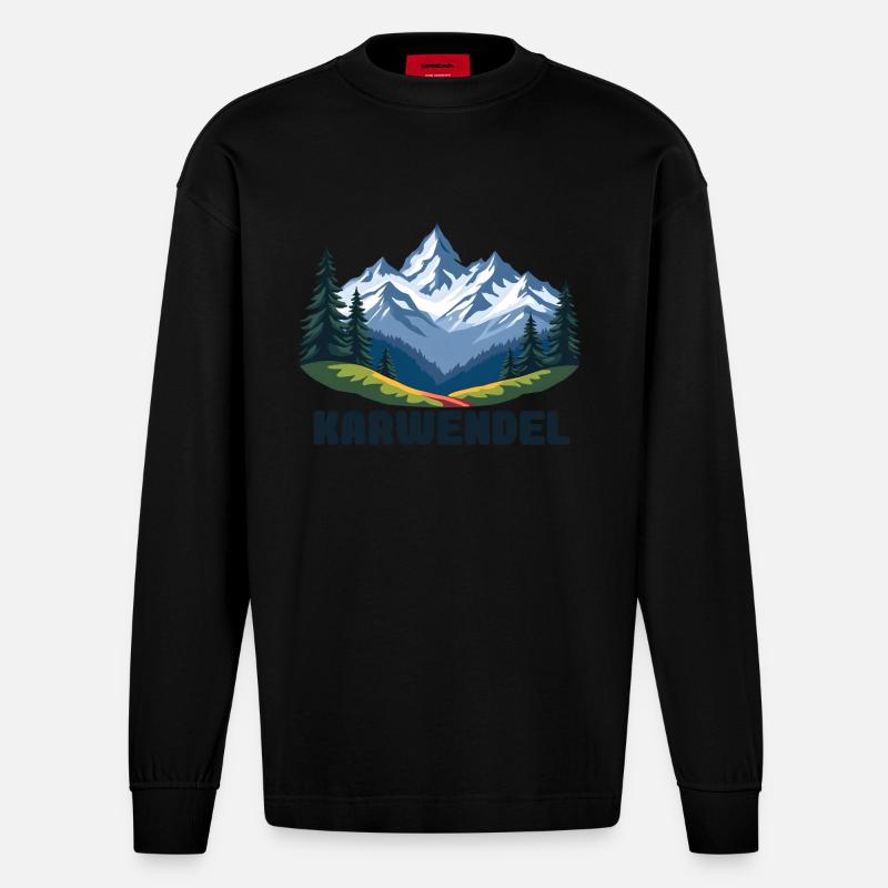 Karwendel - Heavyweight Oversized Organic Langarmshirt Made in EU - SOLID BLACK
