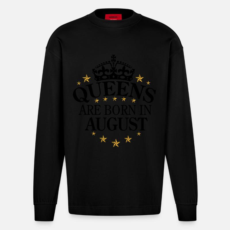 Queens August - Heavyweight Oversized Organic Langarmshirt Made in EU - SOLID BLACK