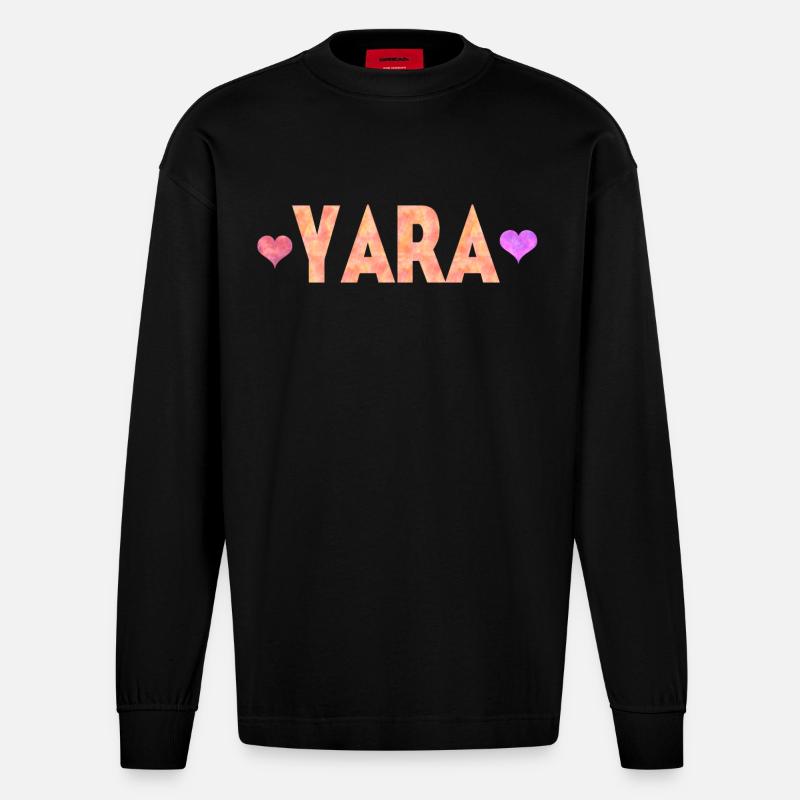 Yara - Heavyweight Oversized Organic Langarmshirt Made in EU - SOLID BLACK