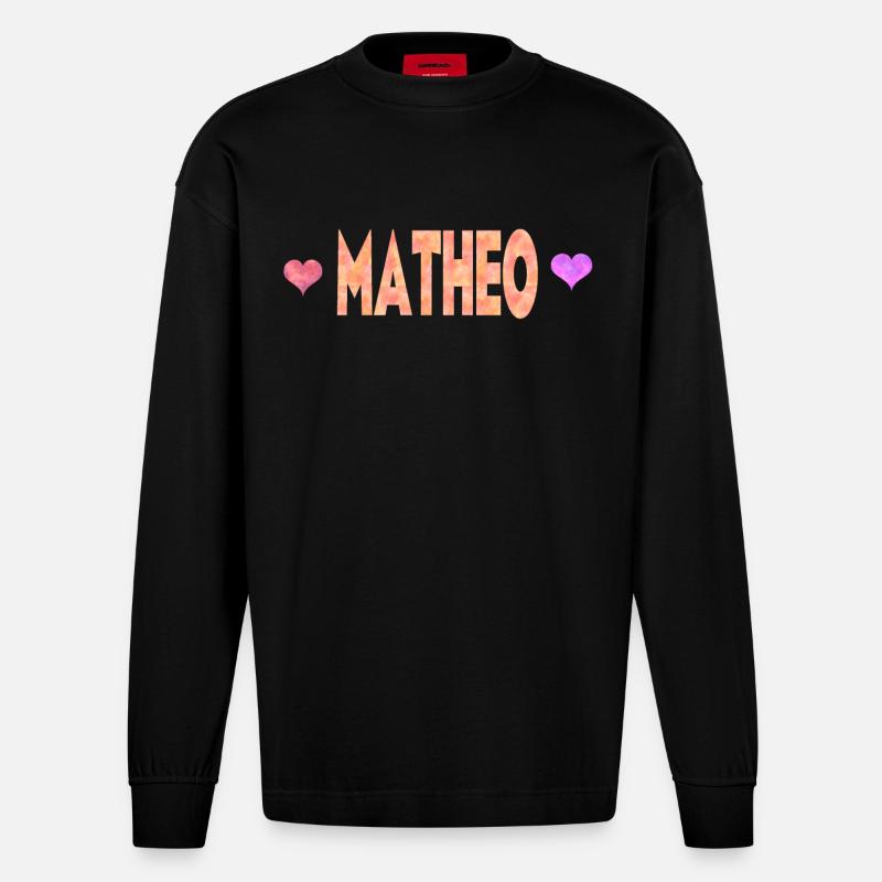 Matheo - Heavyweight Oversized Organic Langarmshirt Made in EU - SOLID BLACK