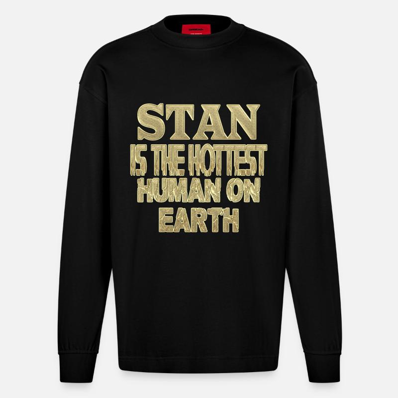 Stan - Heavyweight Oversized Organic Longsleeve Shirt Made in EU - SOLID BLACK