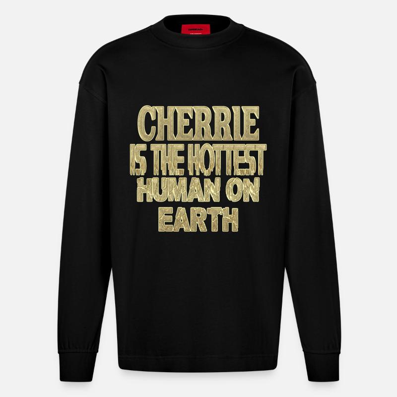 Cherrie - Heavyweight Oversized Organic Langarmshirt Made in EU - SOLID BLACK