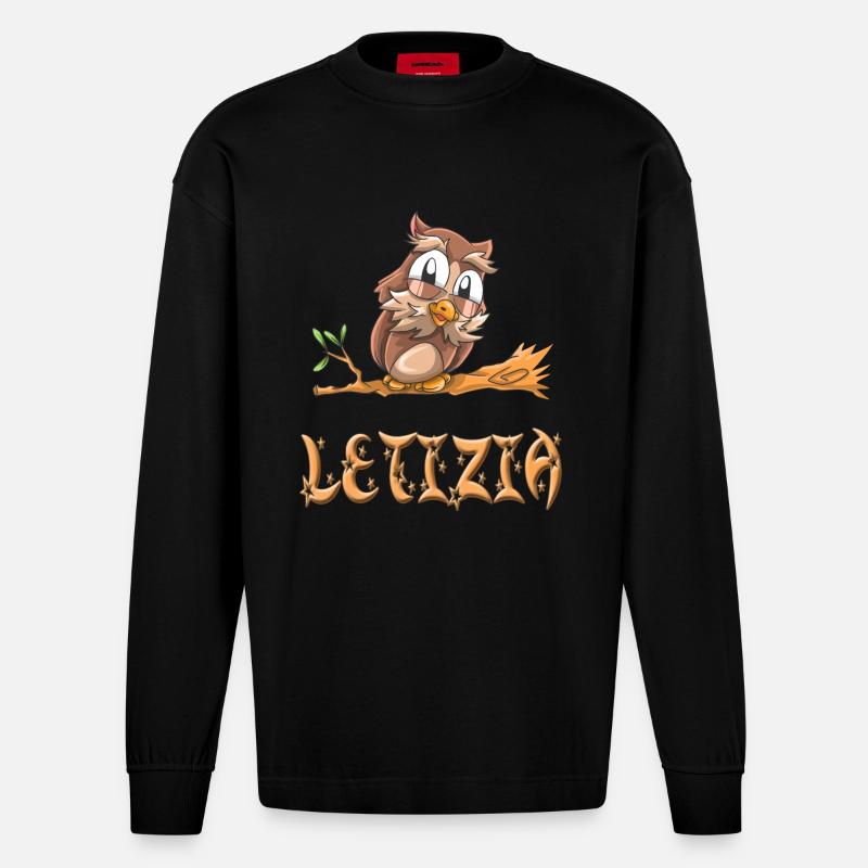 Eule Letizia - Heavyweight Oversized Organic Langarmshirt Made in EU - SOLID BLACK