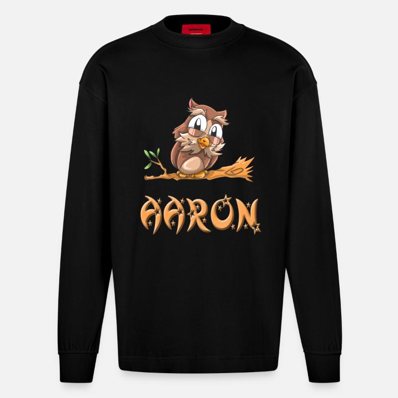 Eule Aaron - Heavyweight Oversized Organic Langarmshirt Made in EU - SOLID BLACK