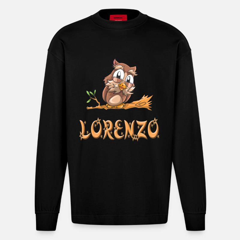Eule Lorenzo - Heavyweight Oversized Organic Langarmshirt Made in EU - SOLID BLACK