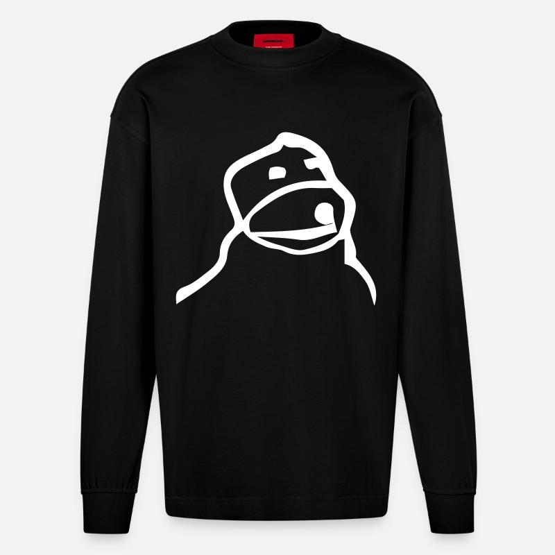 Flat Eric - Heavyweight Oversized Organic Langarmshirt Made in EU - SOLID BLACK
