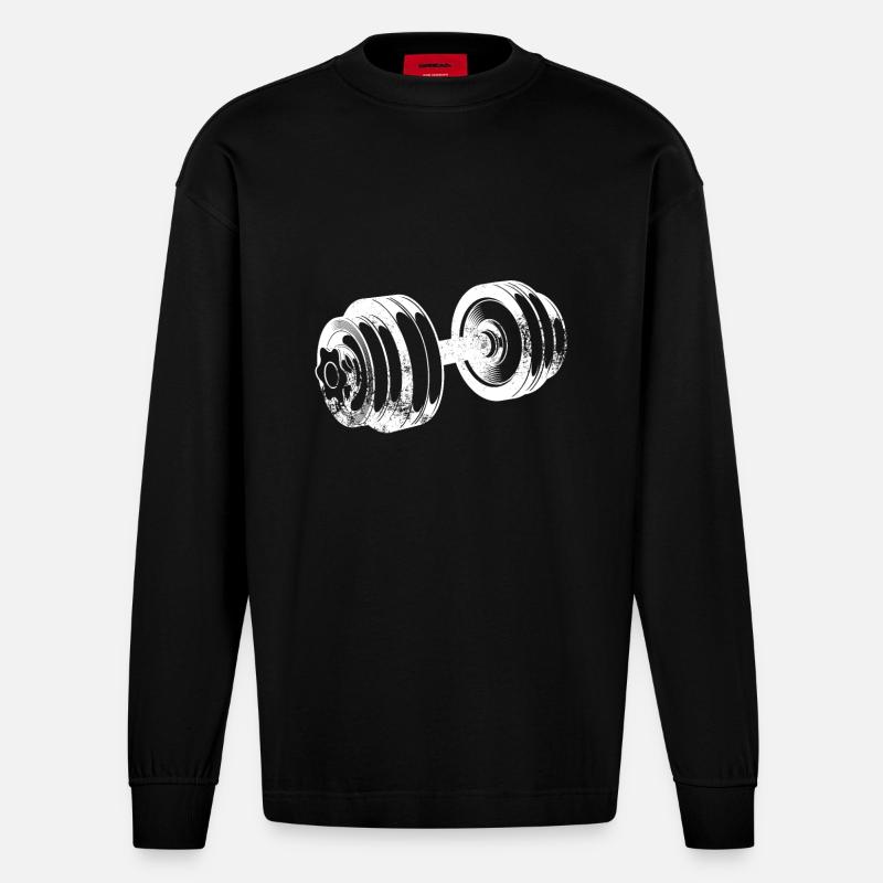 Training - Heavyweight Oversized Organic Langarmshirt Made in EU - SOLID BLACK