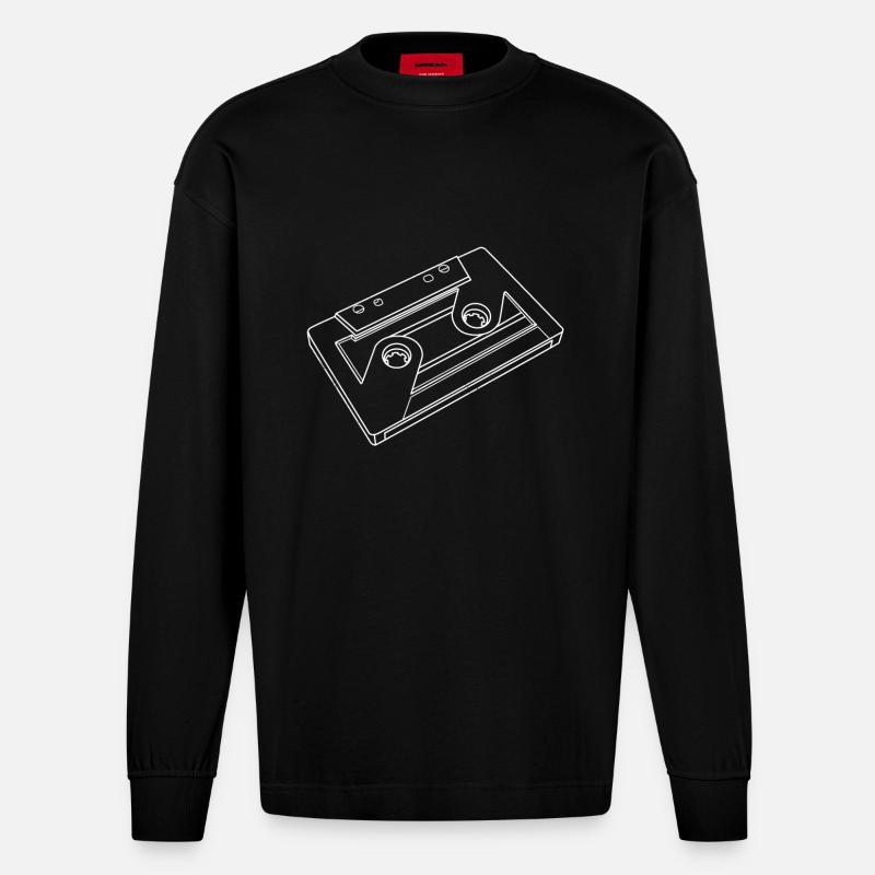 Mixtape - Heavyweight Oversized Organic Langarmshirt Made in EU - SOLID BLACK
