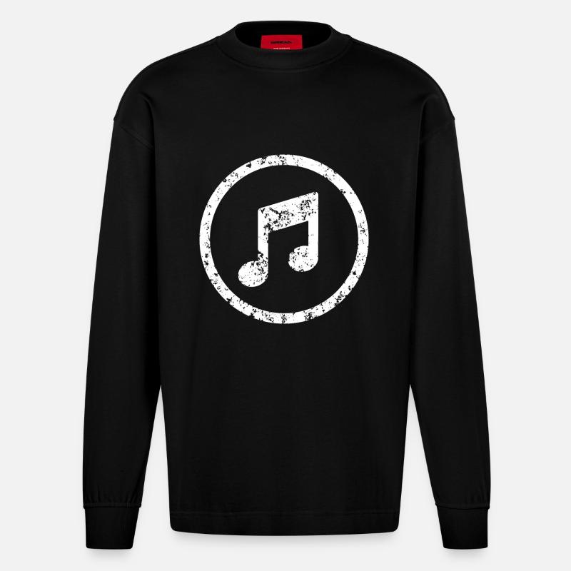 Musiker Geschenkidee - Heavyweight Oversized Organic Langarmshirt Made in EU - SOLID BLACK
